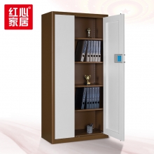 【紅心家居】電子密碼鎖保密柜文件柜辦公財(cái)務(wù)資料檔案柜保險(xiǎn)柜矮柜鐵皮柜 咖白通體柜